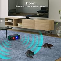 Dispositivo Repelente de Ratones y Ratillas Ultrasónico Nocturno con Sensor Infrarrojo Solar IP55, Repelente de Animales Salvajes para Jardín Exterior