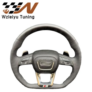 Volant sport en cuir à fond plat, ensemble de modification intérieure, amélioration compatible avec les modèles Audi A3 A4 <span class=keywords><strong>A5</strong></span> A6 A7 Q3 Q5 Q7 - Product Image 6