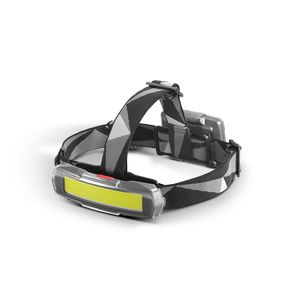 Linterna frontal LED COB curva ultraancha de plástico, 640 lm, doble alimentación, IP66, resistente a caídas de 2 m, luz trasera roja, para tareas industriales de corto alcance - Product Image 1