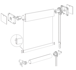 Aluminium <span class=keywords><strong>3</strong></span> "Faszien Volant für Rollos Aluminium für Rollos Vorhang geländer - Product Image 3