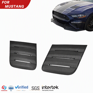 <strong>Matte</strong> Black Front Hood Vent Scoop Trim for Ford Mustang GT 2018 2019 Aggressive Styling PP Air Inlet Kit - Product Image 1