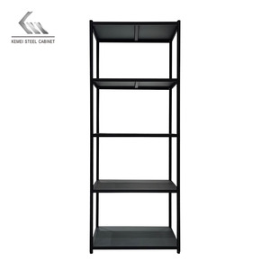 Étagère noire à 5 couches sans boulons, étagère industrielle légère en acier, bon marché - Product Image 2