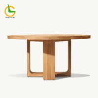 Meubles fantastiques ensembles de jardin en bois massif Tables d'extérieur rondes pour hôtel ensemble de salle à manger en plein air meubles d'extérieur en teck