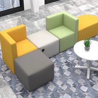 Conjunto de Sofá Cama Modular de Cuero Moderno para Hospital/Sala de Estar/Áreas de Conferencia