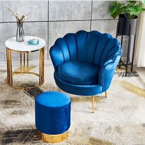 Tabouret de maquillage en velours rose bleu marine, mobilier de maison, siège de table latérale - Product Image 5