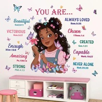Adesivi Murali Impermeabili con Citazioni Motivazionali per Camere di Ragazze, Decorazioni Autoadesive in PVC Ecologico