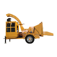 Broyeur de bois industriel mobile pour machines forestières avec moteur, capacité 3T/h, diamètre max. 25CM