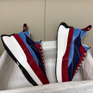 Zapatillas deportivas de plataforma con bloques de color, elegantes y versátiles, para hombre, con una suela de plataforma de patchwork única. - Product Image 2