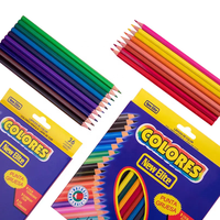Set de Crayons de Dessin en Bois Multicolores Non Toxiques et Écologiques pour l'École - Crayons de Couleur d'Art