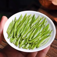 Teh hijau Sichuan Cina terkenal Zhu Ye Qing daun bambu alami pesanan OEM Lvcha hijau