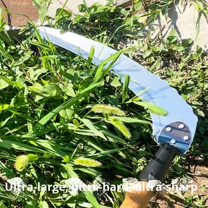 Nouvelle faucille à long manche de grande taille pour couper l'herbe, désherber, tondre, outil agricole, lame de faucille pour les roseaux et les plantes aquatiques - Product Image 3