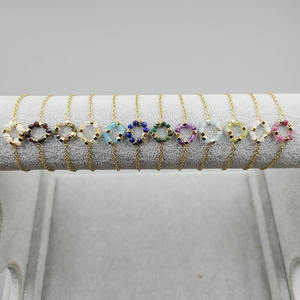 Bracelet en pierre <span class=keywords><strong>de</strong></span> <span class=keywords><strong>naissance</strong></span> personnalisé plaqué or, grenat naturel, améthyste, aigue-marine, mois <span class=keywords><strong>de</strong></span> <span class=keywords><strong>naissance</strong></span>, bracelet en pierres précieuses, bijoux - Product Image 6