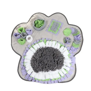 Paw Print <strong>Pet</strong> Sniffing <strong>Mat</strong> Fleece Fabric Universal Cats Dogs Educational Food Hiding Slow Eating Training Stress Relief <strong>Pet</strong> - Product Image 4