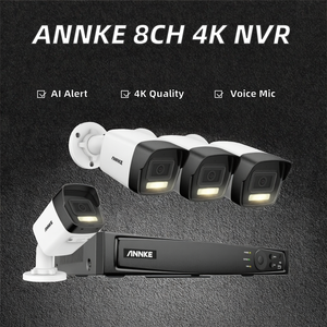 Système de caméra de sécurité <span class=keywords><strong>ANNKE</strong></span> 8CH <span class=keywords><strong>4K</strong></span> (8MP) H.265+ PoE NVR avec détection IA, double éclairage intelligent, microphone, capteur CMOS, caméra CCTV extérieure - Product Image 2