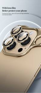 ฝาครอบโทรศัพท์มือถือสำหรับ <span class=keywords><strong>iPhone</strong></span> 16 15 <span class=keywords><strong>14</strong></span> PRO MAX เคสกันกระแทกอลูมิเนียมอัลลอยหรูหราพร้อมเลนส์ป้องกัน - Product Image 6
