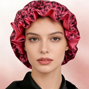 <span class=keywords><strong>Bonnet</strong></span> <span class=keywords><strong>de</strong></span> <span class=keywords><strong>nuit</strong></span> <span class=keywords><strong>en</strong></span> satin léopard noir sexy pour femme, double couche, réversible, doux et confortable, imprimé guépard, imitation <span class=keywords><strong>soie</strong></span>, vente <span class=keywords><strong>en</strong></span> gros - Product Image 5