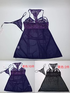 2022 moda all'ingrosso trasparente belle camicie da notte sesso più stile maglia donne Sexy veste Lingerie pigiama natalizio - Product Image 6