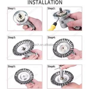 High Quality Steel <b>Wire</b> <b>Brush</b> Wheel - Rust Removal Disc for Metal Surface Polishing Grinding - Product Image 5