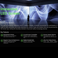 Panel de Video Flexible LED SMD P1.53 de Alto Brillo para Interiores/Exteriores, Personalizable, Inmersivo XR para Publicidad