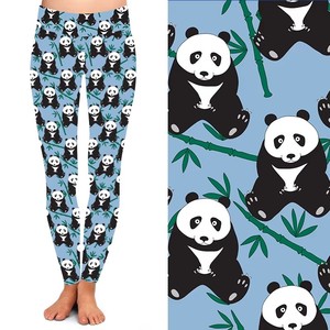 Dropshipping de alta calidad 92% poliéster 8% spandex 230gsm buttery suave <span class=keywords><strong>rosa</strong></span> corazón Panda Leggings - Product Image 4