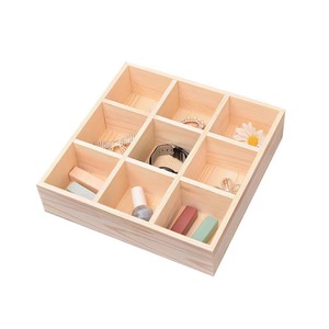 <b>Pine</b> wood desktop storage <b>box</b>, dried fruit <b>box</b>, nine-compartment wooden <b>box</b>, solid wood succulent <b>box</b>, wooden <b>box</b> 1, - Product Image 5