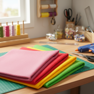 Feutres en tissu polyester 100% personnalisés, colorés, prix de gros bon marché - Product Image 1