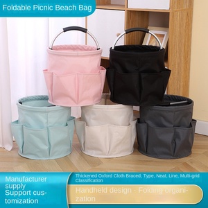 Cestino da bagno portatile pieghevole per la casa cestino per bambini da campeggio all'aperto e cestino da spiaggia-tessuto - Product Image 5