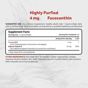 OEM <span class=keywords><strong>Fucoxanthin</strong></span> Suplementos de salud a base de hierbas naturales para un metabolismo saludable Vitamina para una mejor absorción Convertir la pérdida de grasa corporal - Product Image 2