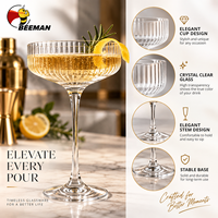 Ensemble de verres à cocktail BEEMAN, verres à pied en verre transparent, coupes à martini, verres à vin, articles de bar pour la maison, bar, restaurant, hôtel, vente en gros, OEM