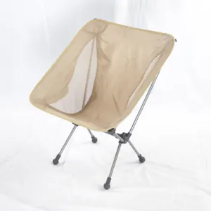 铝制设计折叠野营月亮椅，带冷却器袋，可折叠户外野营椅