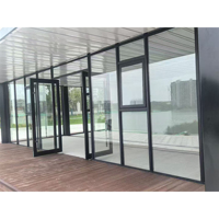 Maison conteneur préfabriquée en verre de luxe personnalisée, mobile, extensible, à assembler et à démonter