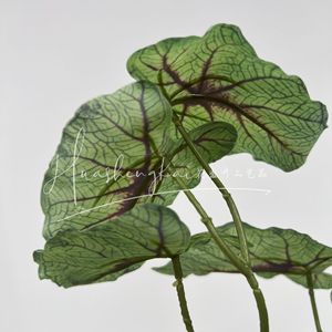 <b>Artificial</b> Taro Leaf Green Plant <b>Bouquet</b> High Simulation Leaves Indoor Home Decor Wedding Arrangement Decoration - Product Image 4