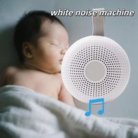 Haut-parleur portable de bruit blanc 30 sons, veilleuse pour bébé, entraîneur de sommeil pour tout-petit avec bruit blanc et lumière de réveil