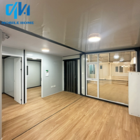Maison mobile modulaire à structure en acier extensible, aménagement personnalisé, salon, chambre, design moderne préfabriqué, garantie 5 ans