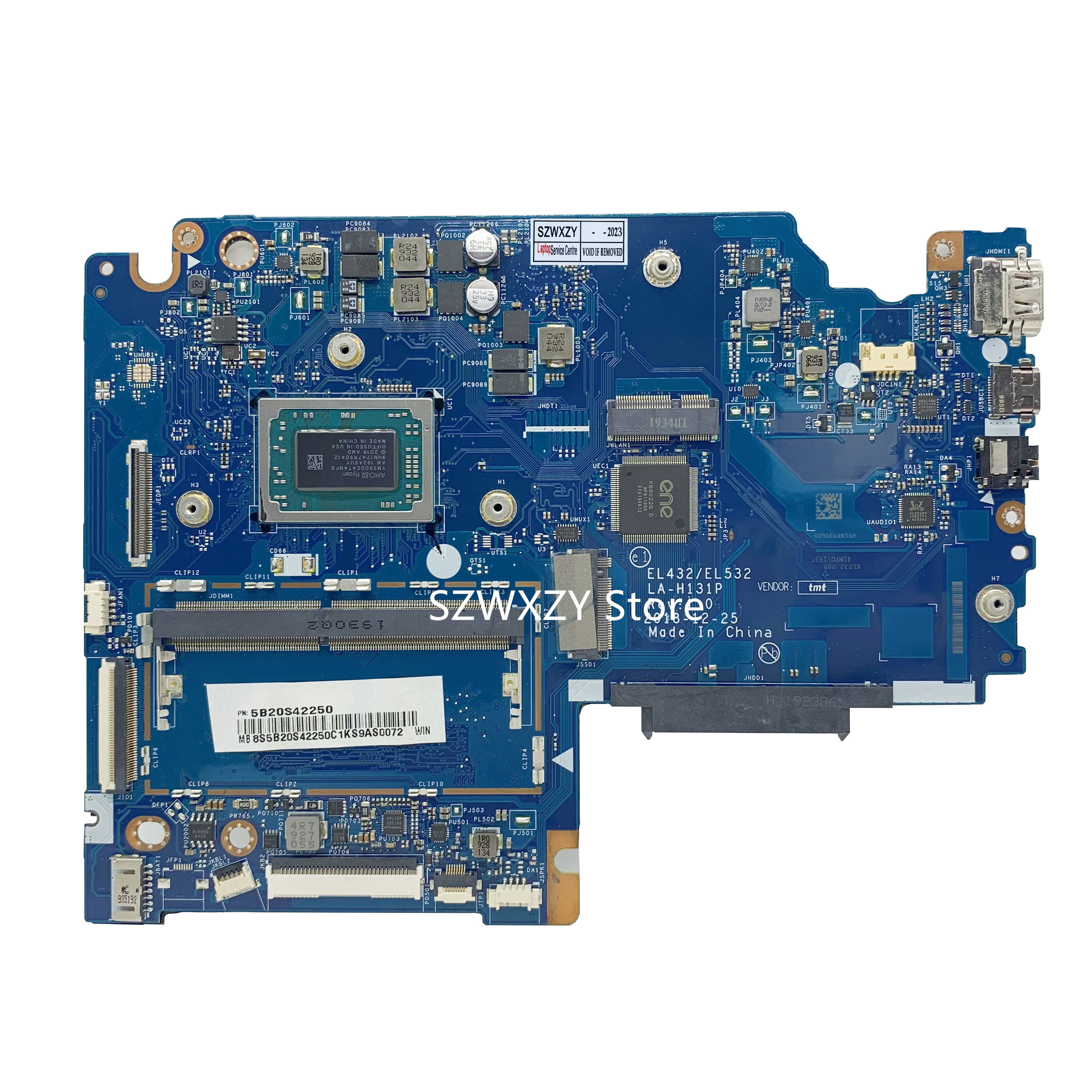 For Lenovo Ideapad S340-15API Laptop Motherboard R5-3500U CPU 4GB RAM  LA-H131P FRU 5B20S42250 100% Tested Fast Ship