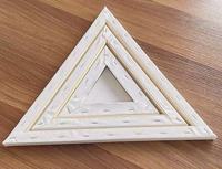 Toiles triangulaires multi-tailles en gros, formes irrégulières, toiles vierges pour la création artistique des artistes