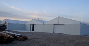 Tenda a Forma di A per Eventi Minerari 30x60m con Struttura in Alluminio, Pareti in Acciaio e Pannelli in ABS - Product Image 4