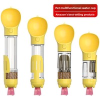Bouteille d'eau portable pour animaux de compagnie, légère et imperméable, avec bol en plastique pliable pour chiens et chats