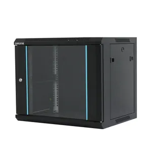 为数据中心微型数据中心机柜机架箱19 4u定制黑色可锁定壁挂式网络机柜