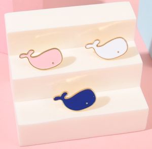 Dessin animé mer Animal broche créatif mignon trois couleurs petit collier de <span class=keywords><strong>baleine</strong></span> <span class=keywords><strong>corne</strong></span> sac à dos accessoire alliage peinture badge - Product Image 6
