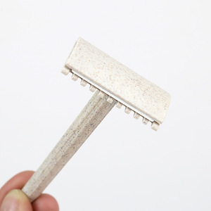 Maquinilla de afeitar manual de paja de trigo, fácil de limpiar, desechable, adecuada para viajes en hoteles y uso transfronterizo, maquinilla de afeitar vintage. - Product Image 3