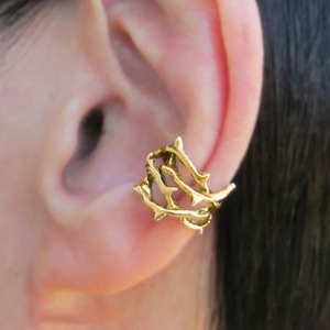 Bague d'oreille Punk à épines pour femme, creuse, sans perçage, bijou à clip, accessoires de mode quotidiens - Product Image 2