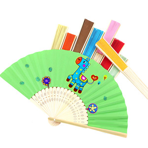 Hoye Thủ Công Mỹ Nghệ Diy Fan Craft Đồ Chơi Trẻ Em Sáng Tạo Gấp Người Hâm Mộ Màu Trắng Mô Hình Khác Nhau Diy Vẽ Tranh Người Hâm Mộ Tay - Product Image 2
