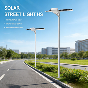 Lampe solaire de jardin/rue intelligente intégrée 100W-130W IP67, étanche, en aluminium, avec batterie, 3000-7500K, pour aménagement paysager - Product Image 3