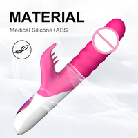 Vibrador de Conejo de Doble Cabeza con 10 Frecuencias y Alimentación USB, Simulación de Punto G Variable, Juguete Sexual para Adultos, Masajeador Sexual Femenino