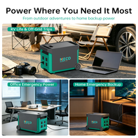 Générateur solaire portable Meco 5 kWh 5000 W à onde sinusoïdale pure avec double entrée PV MPPT et prise AC universelle