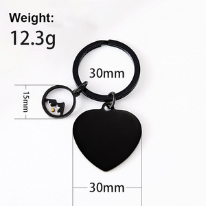 Llavero con Colgante de Semillas de Mostaza Redondas con Diseño de Fe y Creencia, Personalizado, Grabado en Acero Inoxidable, con Corazón en Blanco - Product Image 6