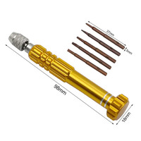 Jeu de mini tournevis de précision 5 couleurs avec embouts en alliage S2, tournevis cruciforme, plat et Torx pour la réparation de téléphones, montres et lunettes