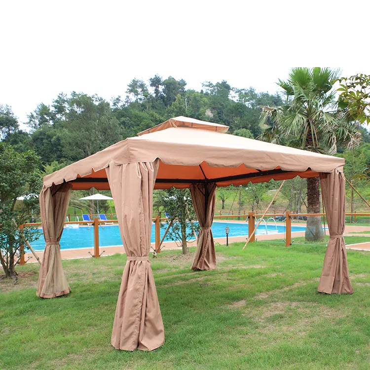 GAZEBO Berkemah Aluminium Luar Ruangan 10X10 ROMA Tugas Berat