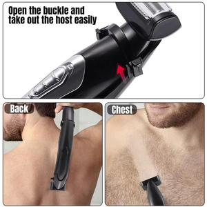 Afeitadora Eléctrica para <span class=keywords><strong>Hombre</strong></span> con Extensión, Base de Carga y Cable USB para Afeitar Fácilmente la Espalda y las <span class=keywords><strong>Piernas</strong></span> Sin Necesidad de Dobrarse - Product Image 5